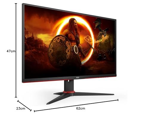 AOC Gaming 27G2ZNE - Monitor Full HD de 27 pulgadas, 240 Hz, MPRT de 1 ms, FreeSync Prem. 1920x1080, HDMI 1.4, DisplayPort 1.2 negro/rojo, 27 pulgada FHD , Soporte fijo