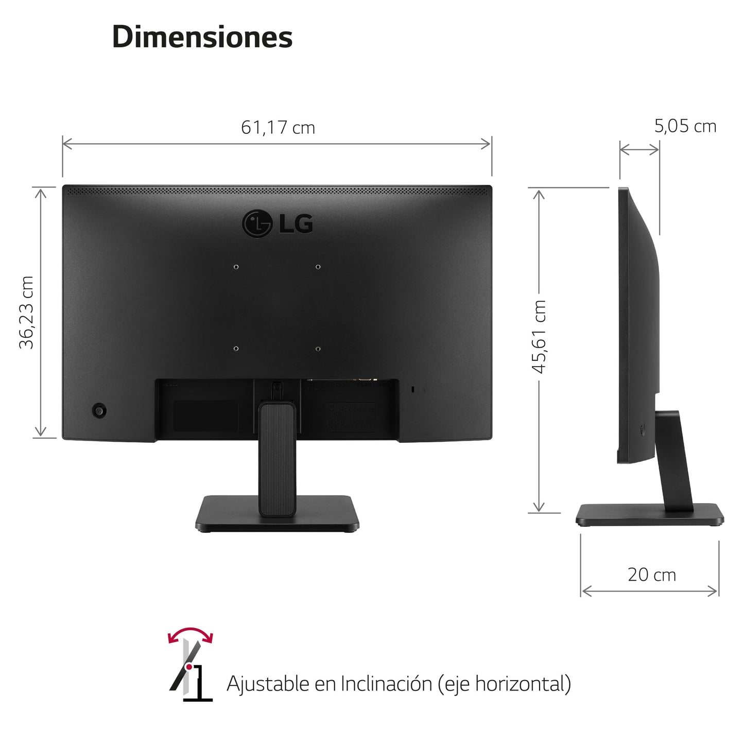 LG 27MR400-B - Monitor Full HD, 27 Pulgadas, IPS 1000:1, 1920x1080, HDMIx1, AMD FreeSync, Clasificación E, Sin Altavoz, Pantalla Ergonómica, Negro