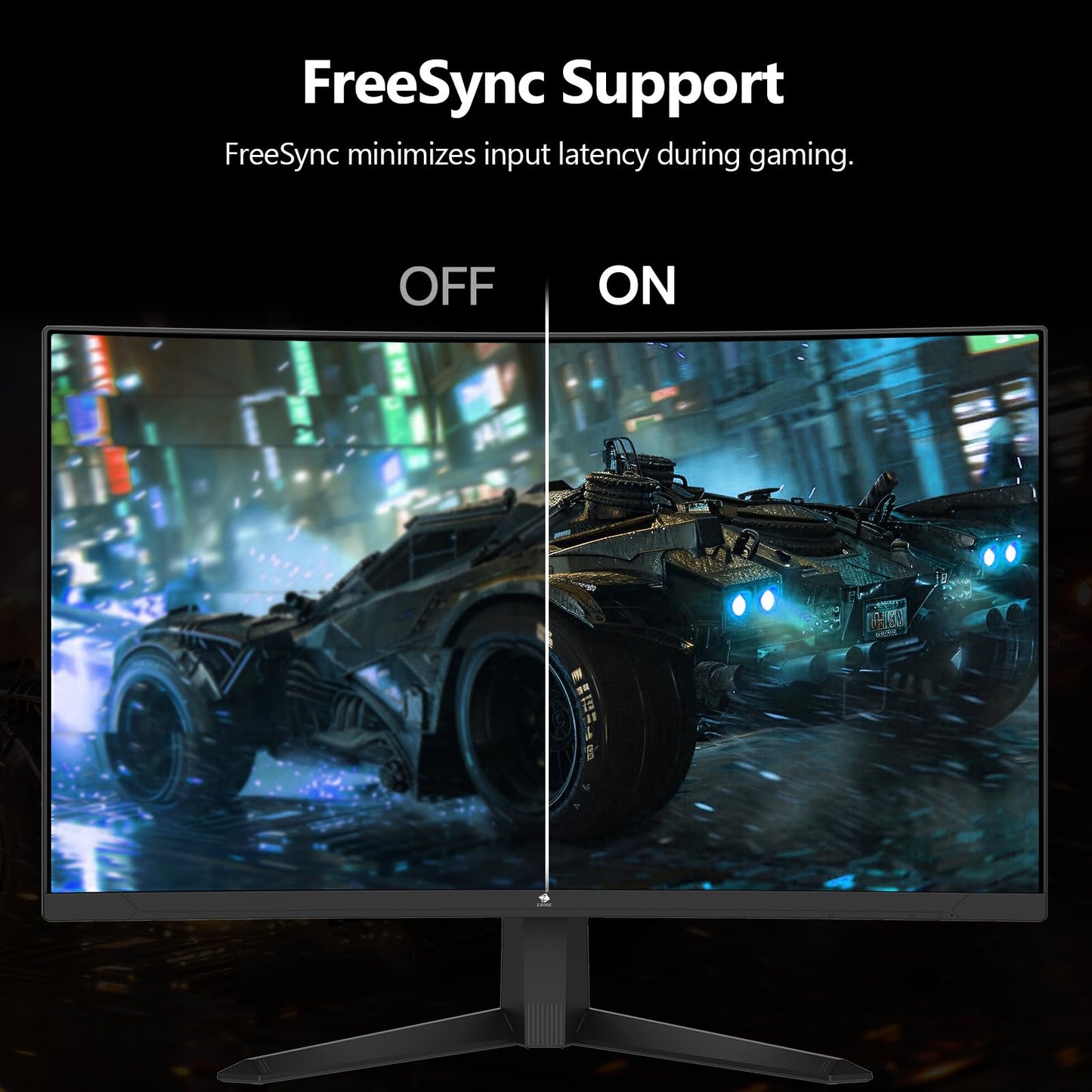 Z-Edge - Monitor Curvado para Juegos de 27 Pulgadas, 300 Hz, 1 ms 16:9 FHD 1080P, Monitor Curvado sin Marco, UG27S Freesync Eye Care, 2 DisplayPort, 2 HDMI