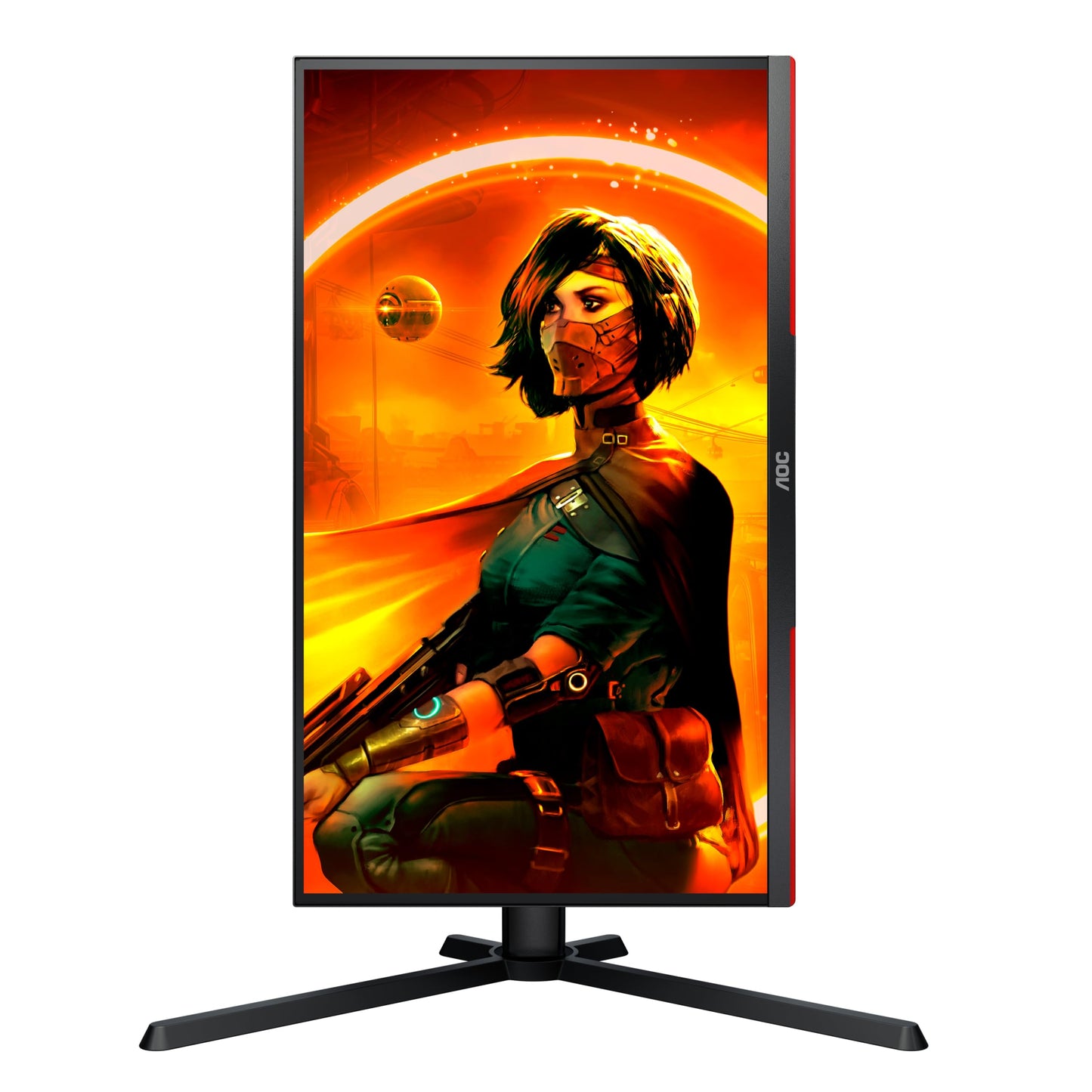 AOC Gaming 25G3ZM/BK - Monitor FHD de 25", 240 Hz, 0.5 ms MPRT, Plano, FreeSync Premium, Ajustable (VA, 1920x1080, HDMI 2.0 x 2, DisplayPort 1.2 x 1, Headphone out (3.5mm)) negro/rojo