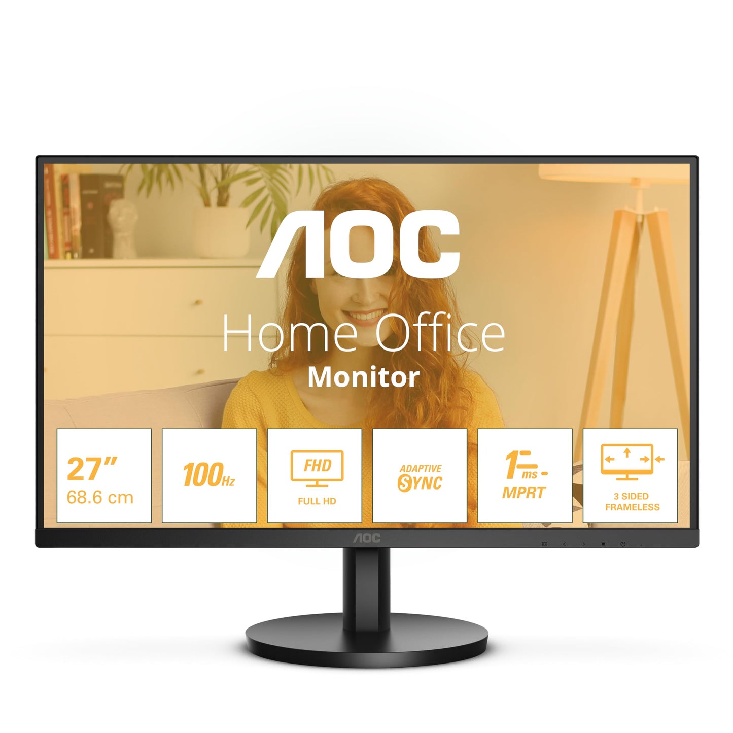 AOC 27B3HMA2 - Monitor Full HD de 27 Pulgadas, Integrado Altavoces (1920x1080, 100 Hz, VGA, HDMI 1.4) Negros