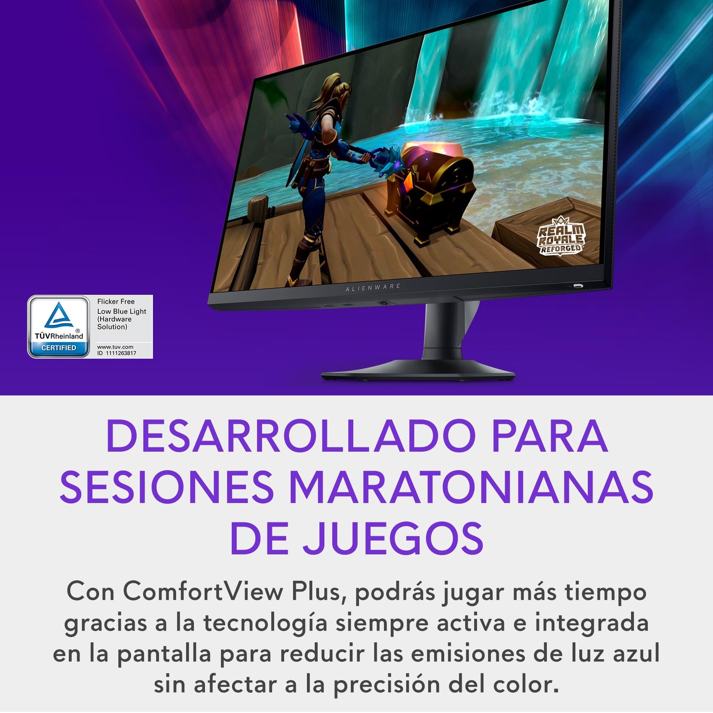 Alienware AW2724HF 27" Full HD (1920x1080) Monitor Gaming, 360Hz, Fast IPS, 0.5ms, AMD FreeSync Premium, VESA AdaptiveSync, 99% sRGB, HDR 10, 2x DisplayPort, HDMI, 5x USB, 3 Años de Garantía