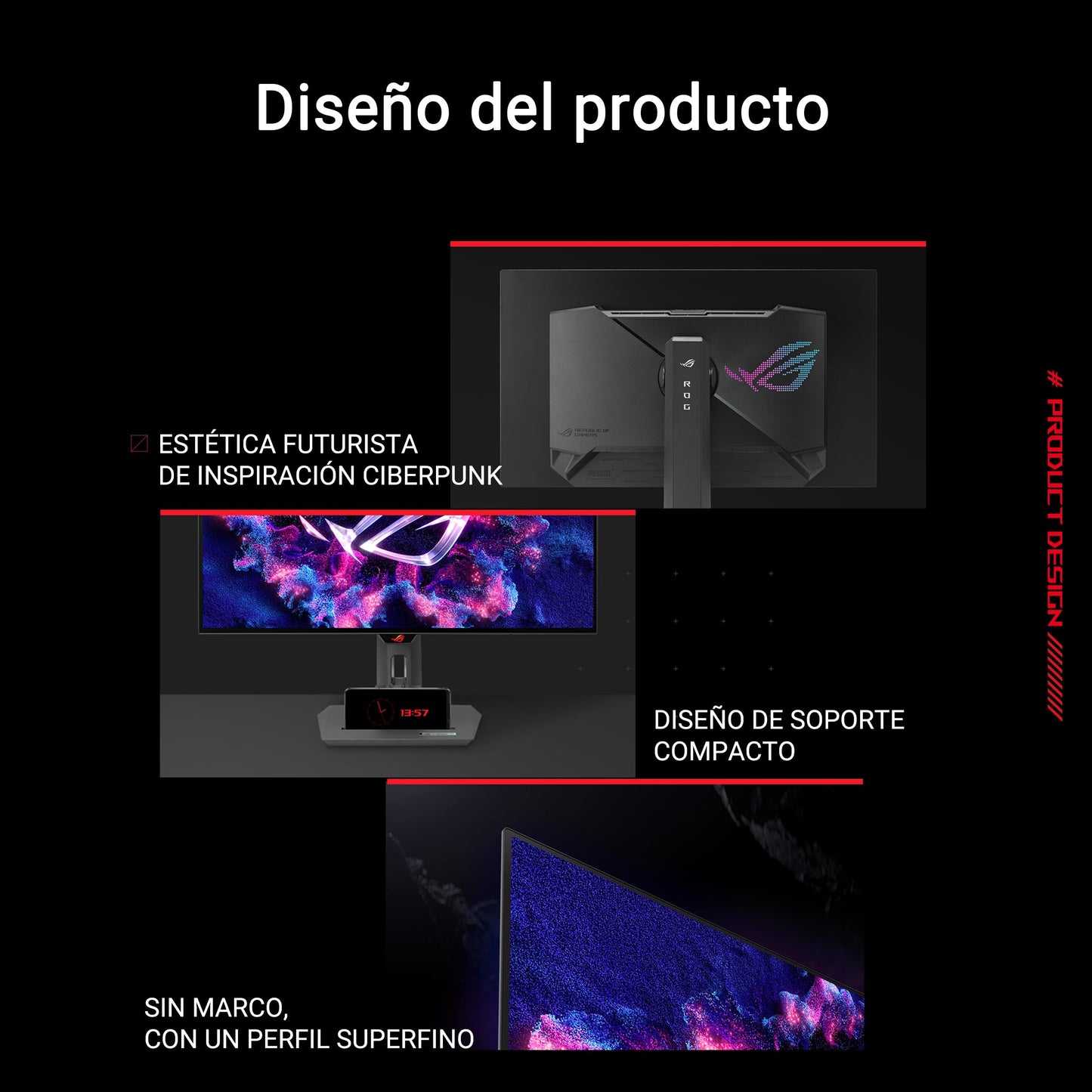 ASUS ROG Strix OLED XG27AQDMG - Monitor Gaming WOLED 27 Pulgadas 1440P, 240 Hz, 0,03 ms, disipador Personalizado, Antiparpadeo, Care, Brillo Uniforme, G-Sync, DisplayWidget Center