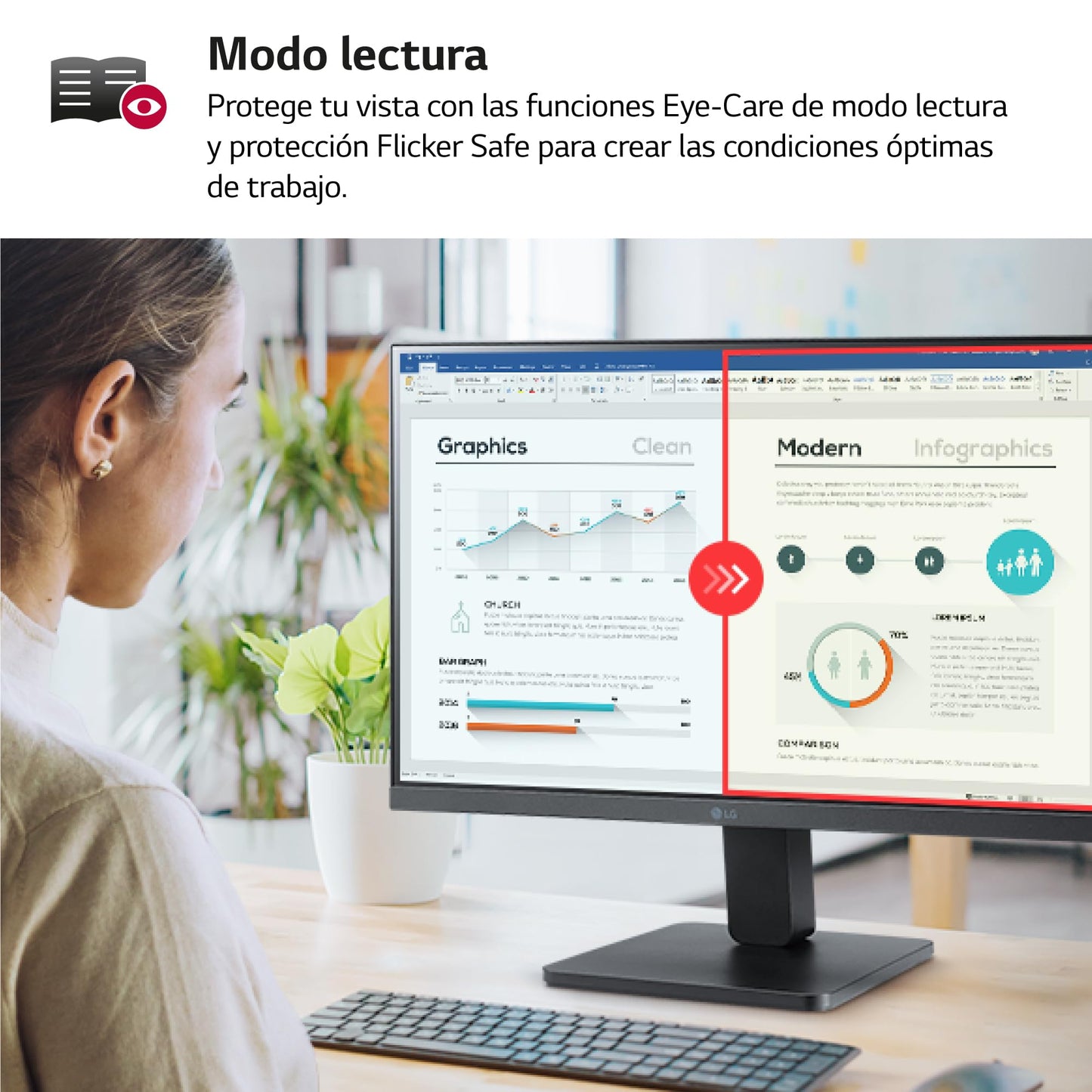LG 27MR400-B - Monitor Full HD, 27 Pulgadas, IPS 1000:1, 1920x1080, HDMIx1, AMD FreeSync, Clasificación E, Sin Altavoz, Pantalla Ergonómica, Negro