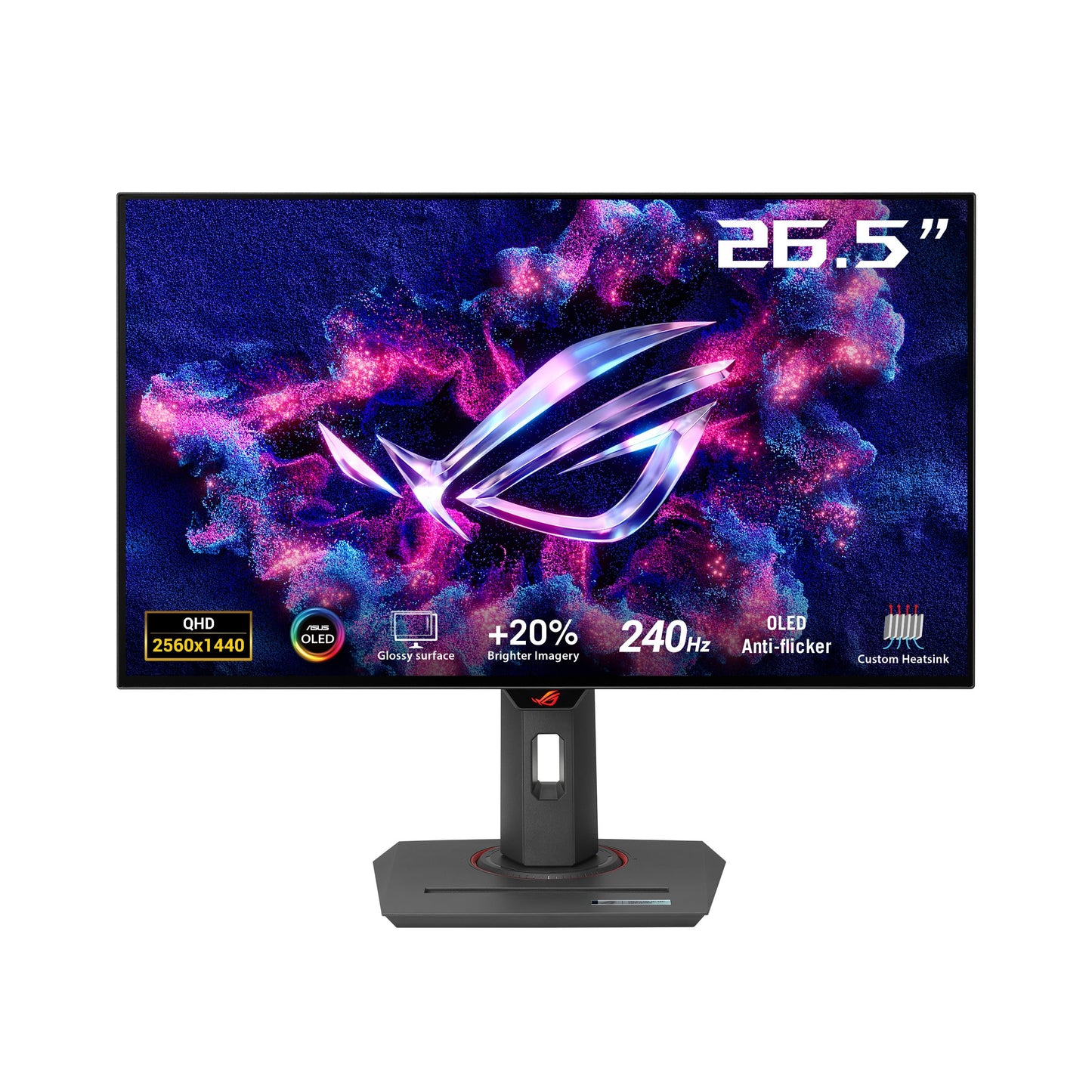 ASUS ROG Strix OLED XG27AQDMG - Monitor Gaming WOLED 27 Pulgadas 1440P, 240 Hz, 0,03 ms, disipador Personalizado, Antiparpadeo, Care, Brillo Uniforme, G-Sync, DisplayWidget Center