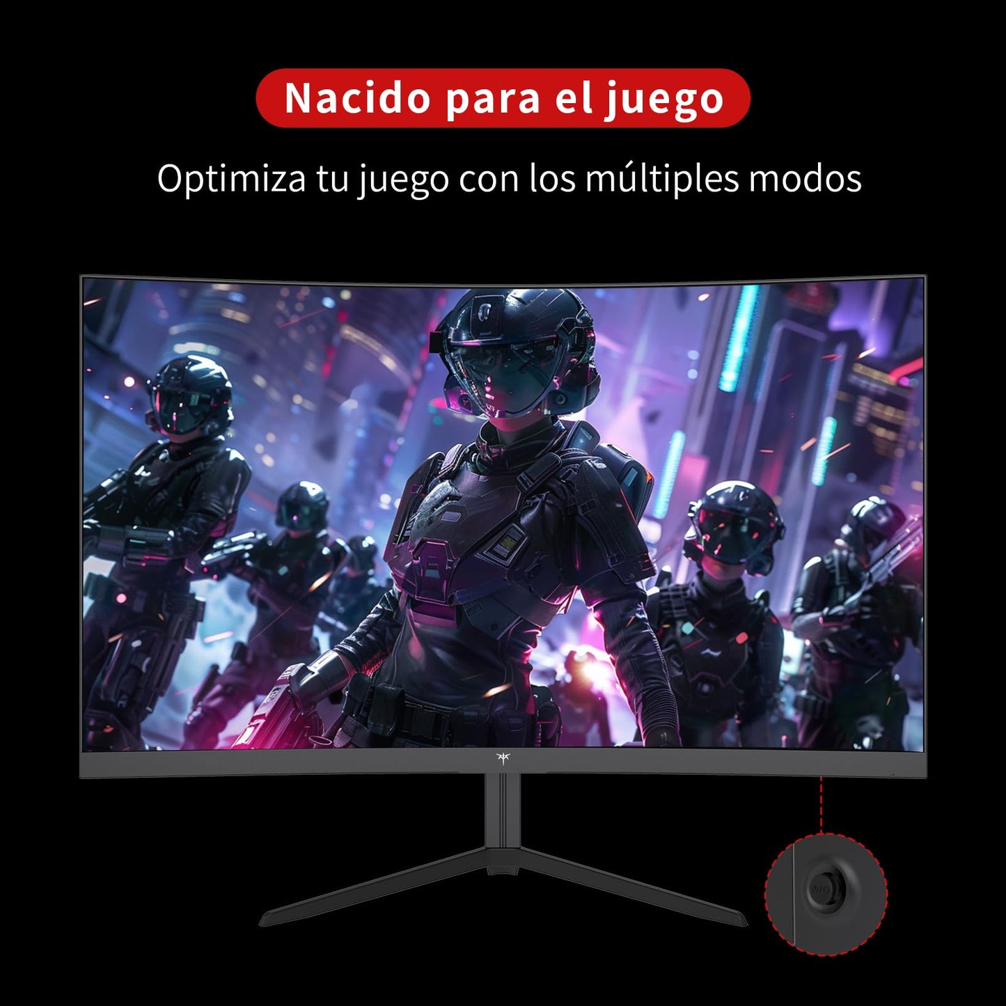 KTC Monitor Gaming Curvo 1500R 24 Pulgadas, FHD (1920x1080p) 1ms 180Hz 144Hz 120Hz Pantalla Gaming, Adaptive Sync, VA Panel, HDR, HDMI 2.0/DP 1.4, VESA para PC, portátil, PS5 y más