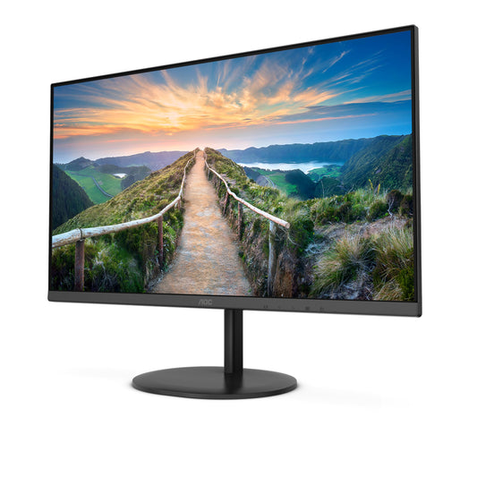 AOC Q27V4EA Monitor 27 Pulgadas QHD, 75Hz, IPS, 4 ms GtG, Adaptive Sync., Altavoces (2560x1440 , 1x HDMI 1.4, 1x DP 1.2), Negro